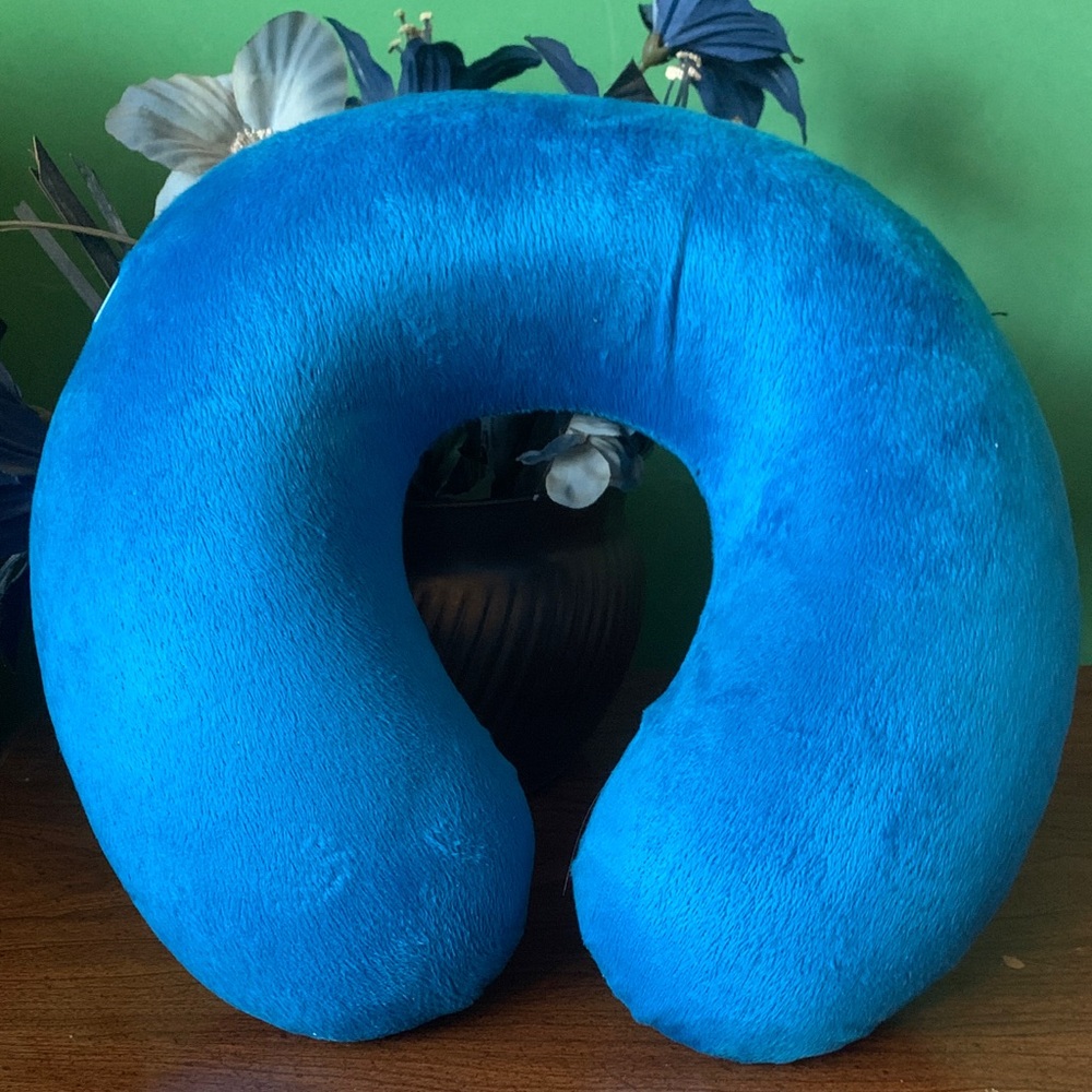 Sutton Home Fashions Aqua Blue Neck Pillow